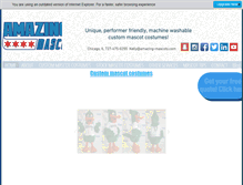 Tablet Screenshot of amazing-mascots.com
